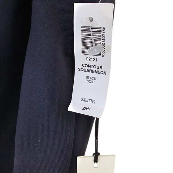 Aritzia Babaton Contour Square Neck Crop Top, Black, Tank, Basic, Size 2XL, NWT - Picture 3 of 8